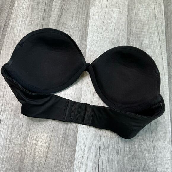 Victoria's Secret Black Strapless Underwire Push Up Bra Size 34C - Picture 3 of 8